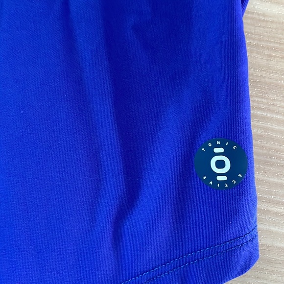 Tonic Active// Eterna Silk Strappy workout top royal blue - Picture 4 of 5